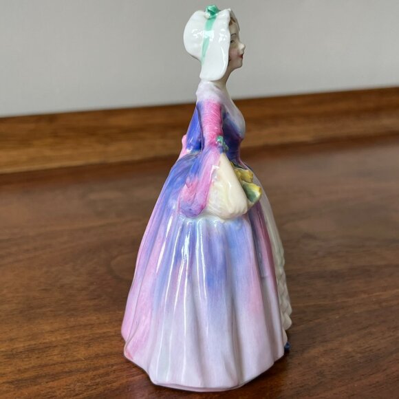 Royal Doulton "Janet" M75 Mini 4" Lady Figurine Vintage Bone China England - Picture 9 of 12